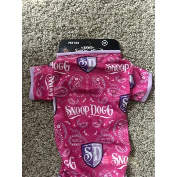 Snoop Doggie Doggs Pet Dog Pajamas Pink PJ's Size Medium Jammies - Picture 5 of 10